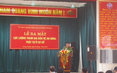 Lễ ra mắt lực lượng tham gia bảo đảm an ninh cơ sở